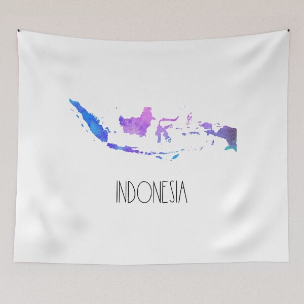 Item preview, Indonesia Watercolor Map - Indonesian designed and sold by MountainD.