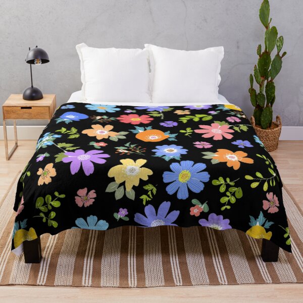 Item preview, Colorful Nature Wildflowers make life beautiful - Black Edition designed and sold by monodesigns.