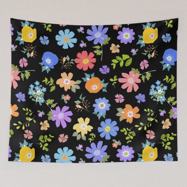 Item preview, Colorful Nature Wildflowers make life beautiful - Black Edition  designed and sold by monodesigns.