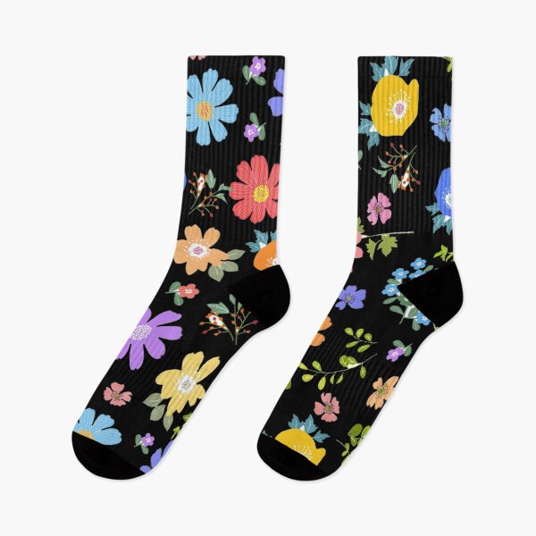 Item preview, Colorful Nature Wildflowers make life beautiful - Black Edition  designed and sold by monodesigns.