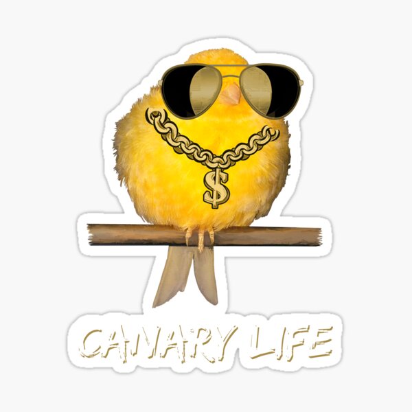 cool canary evil gangster bird Sticker by Denis Rösler