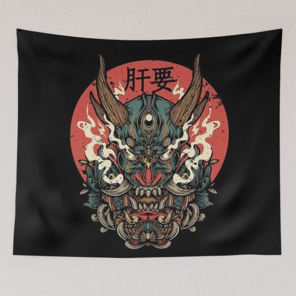 Item preview, Oni Mask Japanese Culture Art M ByTe designed and sold by Bubu World.