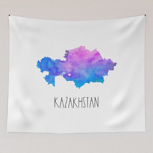 Item preview, Kazakhstan Watercolor Map - Kazakh designed and sold by MountainD.