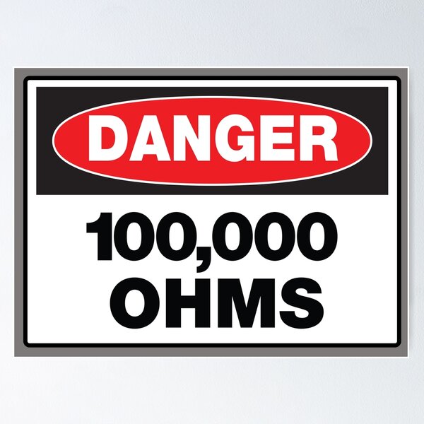 Item preview, Danger - 100,00 OHMS designed and sold by techDESIGNER.