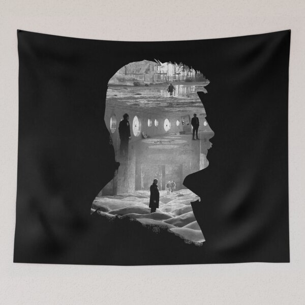 Item preview, Retro Vintage Andrei Tarkovsky Silhouette Collage Retro Wave designed and sold by Vilmabergnaumsr.