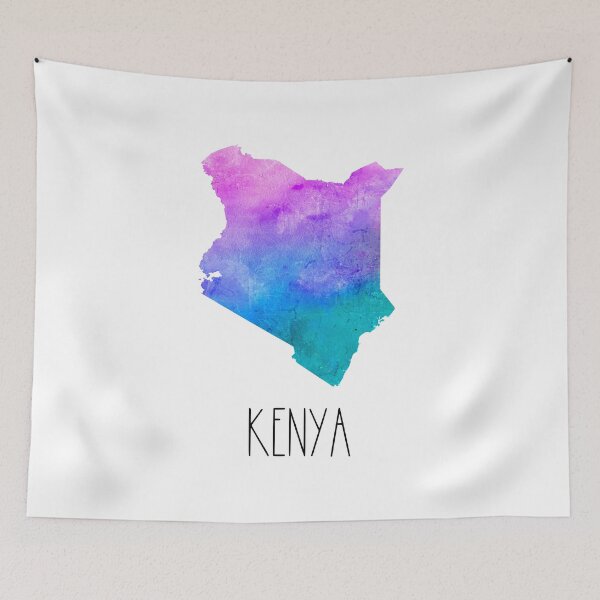 Item preview, Kenya Watercolor Map - Kenyan designed and sold by MountainD.