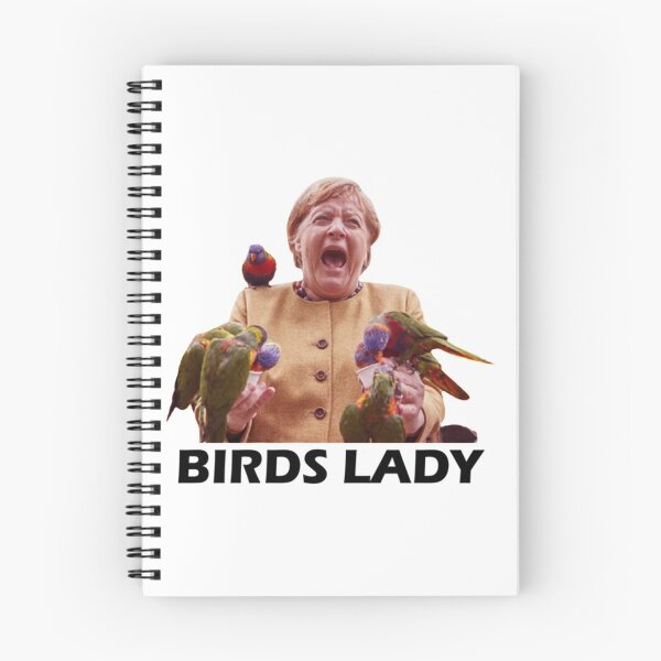 Item preview, Merkel pecked by parrot Funny Meme   designed and sold by Chattanoogaz.