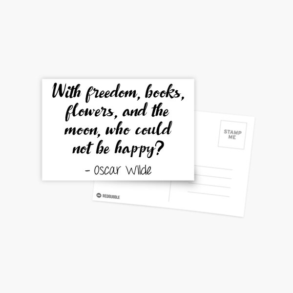 Item preview, Oscar Wilde - With freedom, books, flowers and the moon designed and sold by doodle189.