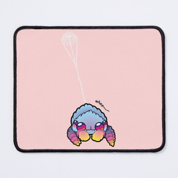 Item preview, Jumping spider ballooning with a tiny silk parachute (Blue, pink, yellow) designed and sold by TiffanyYau.