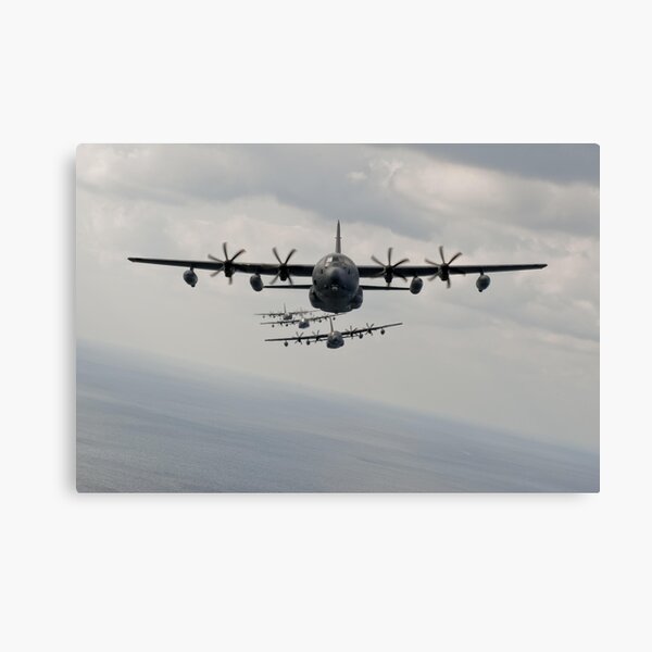 Canvas Soldiers Parachute From a Lockheed C-130 Art print POSTER