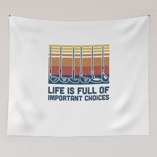 Item preview, Life Is Full Of Important Choices Funny Golf Player designed and sold by cadieuxart.