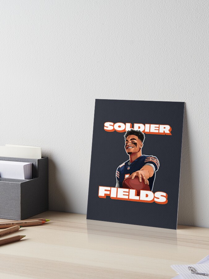 Justin Fields Poster Chicago Bears Canvas Wrap Wall Art 