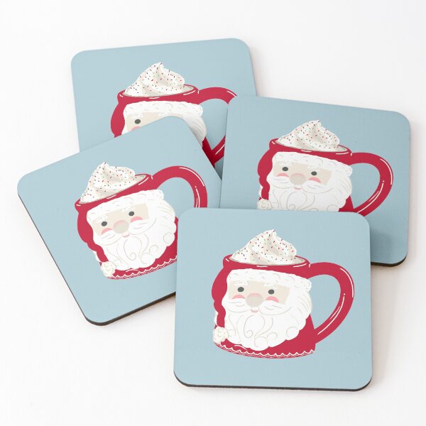 Item preview, Vintage Santa Mug with Hot Chocolate, Cream, Sprinkles and Cookies designed and sold by NattyDesigns.