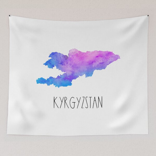 Item preview, Kyrgyzstan Watercolor Map - Kyrgyz designed and sold by MountainD.