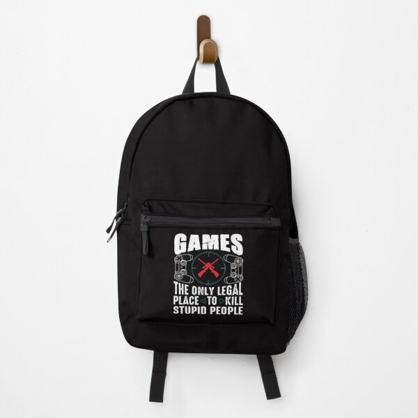 Item preview, Gamer Slogan Quote - Games the Only Legal Place To Kill Stupid People with Crosshairs & Gamepads Controllers White designed and sold by WearWolfDesigns.