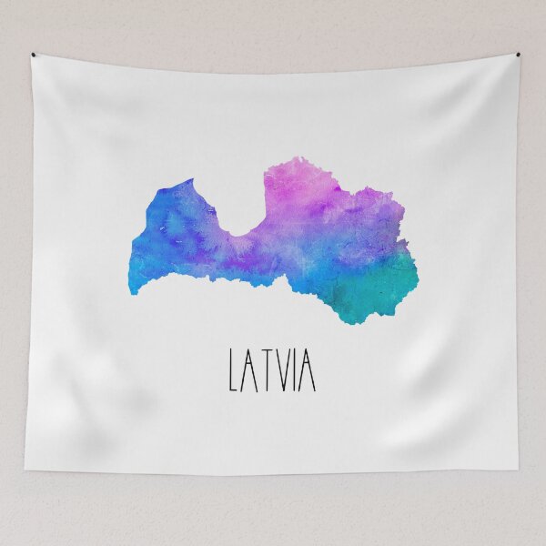 Item preview, Latvia Watercolor Map - Latvian designed and sold by MountainD.