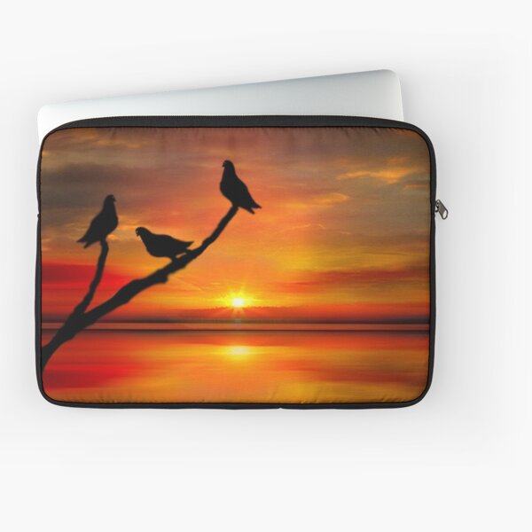 Birds at Sunset point-2 Laptop Sleeve