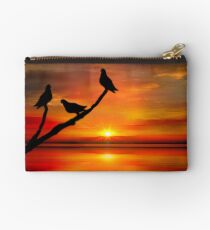 Birds at Sunset point-2 Studio Pouch