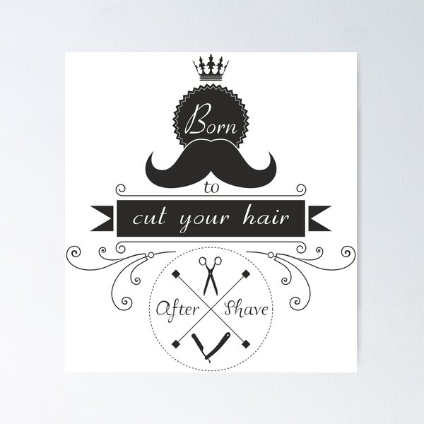 Artikelvorschau, Born to cut your hair black entworfen und verkauft von Bernsteinhaus.