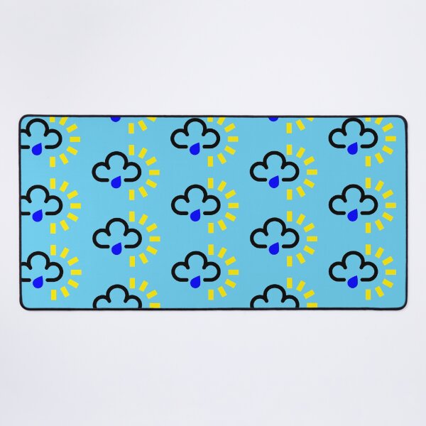 Sunny Showers Weather Forecast Desk Mat