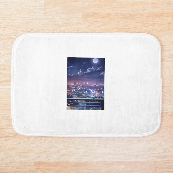 Item preview, The moon decorates the sky of my beautiful city designed and sold by Animeworldnew.