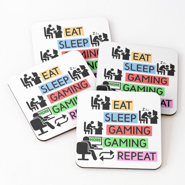 Item preview, Eat Sleep More Gaming Repeat designed and sold by DabGraphic.