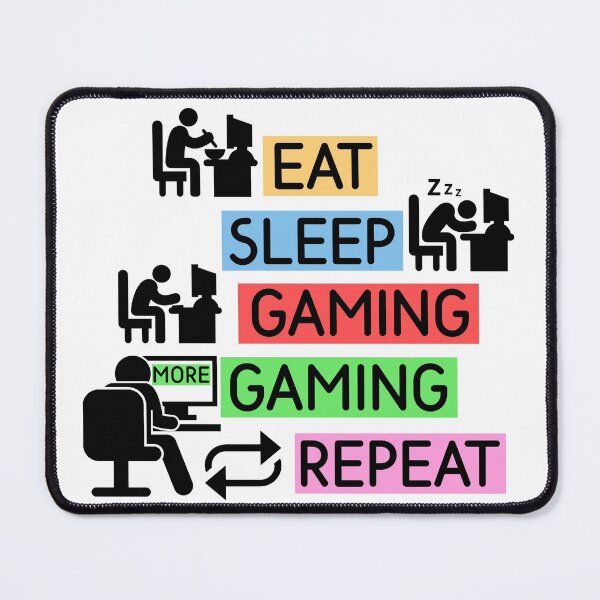 Item preview, Eat Sleep More Gaming Repeat designed and sold by DabGraphic.