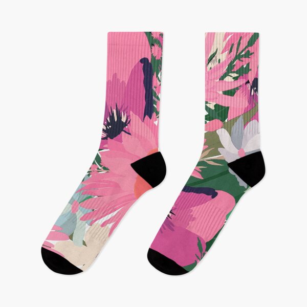 Item preview, Pretty Pink Sunflowers and Poppy Floral Design designed and sold by NdesignTrend.