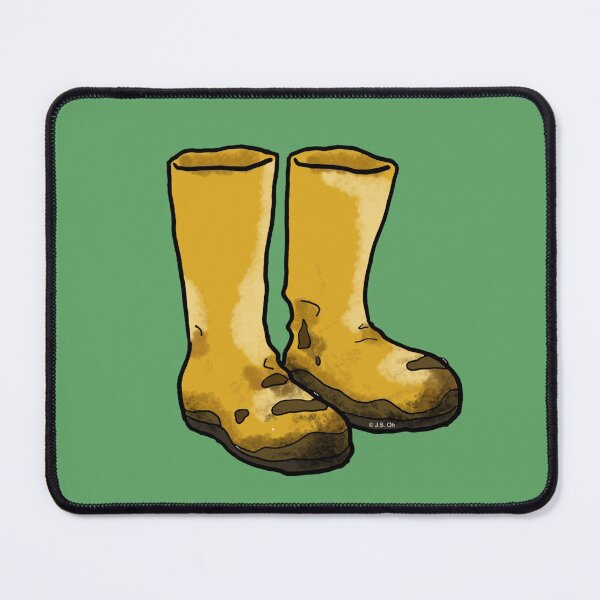 Item preview, muddy yellow rain boots designed and sold by CuteCartoon.