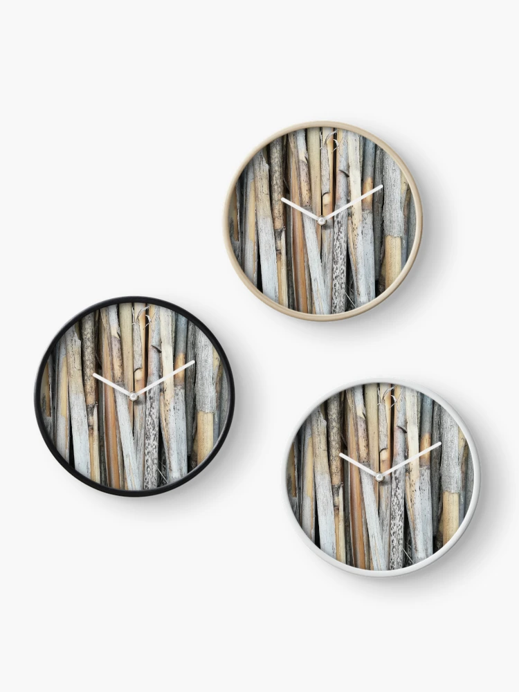 Thumbnail 3 of 4, Clock, Blue Reeds designed and sold by Treebarkart.