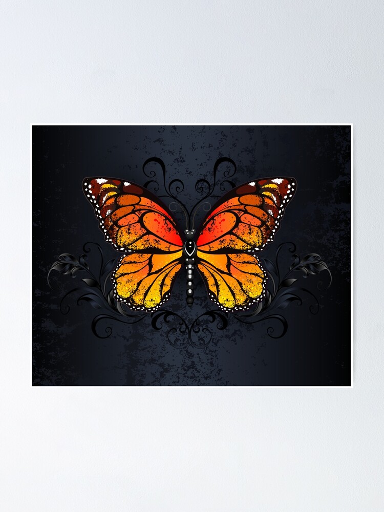 Póster for Sale con la obra «Mariposas voladoras Morpho y Monarca» de  Blackmoon9