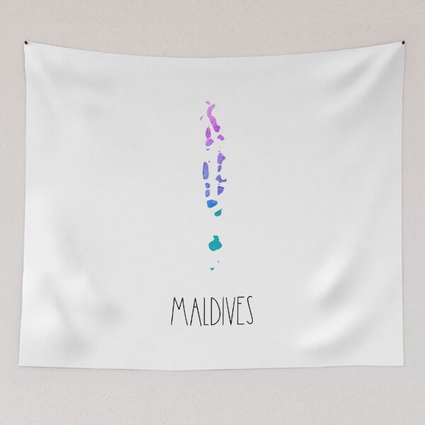 Item preview, Maldives Watercolor Map - Maldivan designed and sold by MountainD.