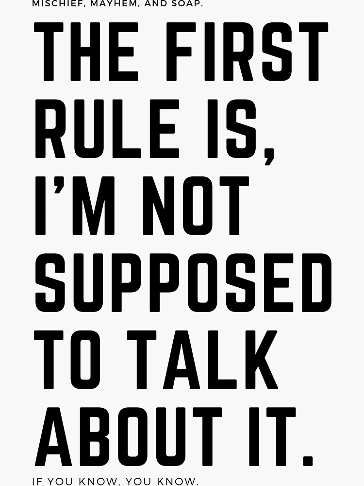  the first rule sticker for sale by nickyb0y redbubble