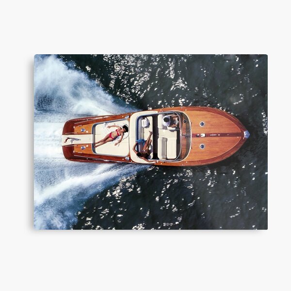 Riva Wood Speed Boat Aarons Poster Metal Print