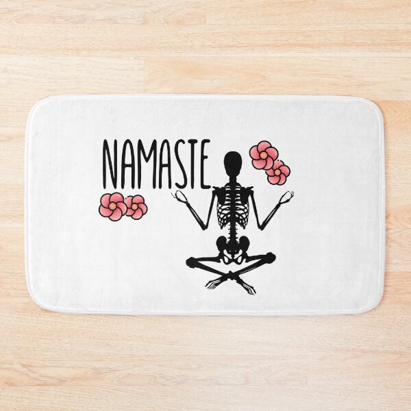 Item preview, NAMASTE Skeleton Yogist - Flowers designed and sold by OMdesign10.