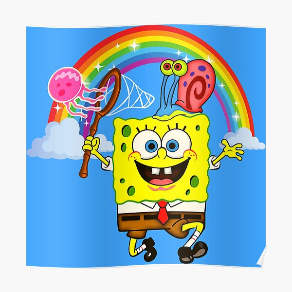 Spongebob Squarepants Poster For Sale By Articial Redbubble 3136