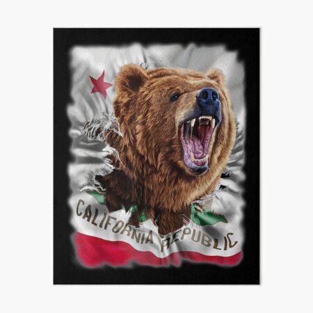 Vista previa del artículo con la obra «Grizzly Bear estalló la bandera de la República de California», diseñado y vendido por bessiey23.