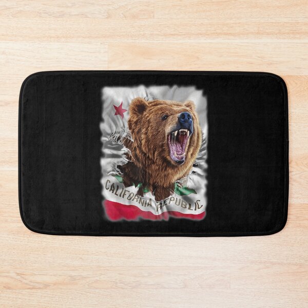 Item preview, Grizzly Bear Burst Out California Republic Flag designed and sold by bessiey23.