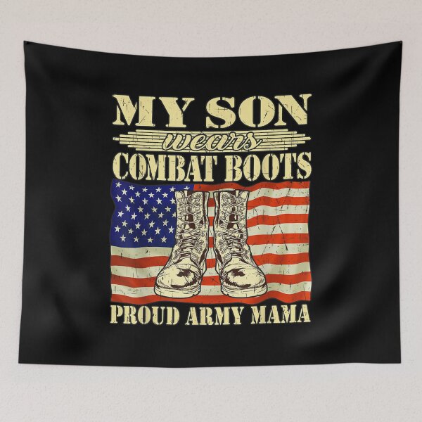 Item preview, My Son Wears Combat Boots Proud Army Mama Mom Gift designed and sold by bessiey23.