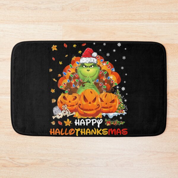 Item preview, Happy Hallothanksmas G.rin-ch and Merry Christmas designed and sold by bluechic89.