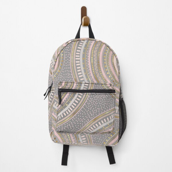 Item preview, Gold Pink Geometric Doodles Gray Gradient Mandala designed and sold by NdesignTrend.