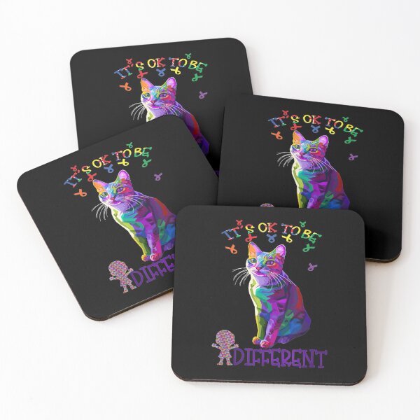 Item preview, Autism Awareness Cat Animal It's Ok To Be Different designed and sold by paudels.