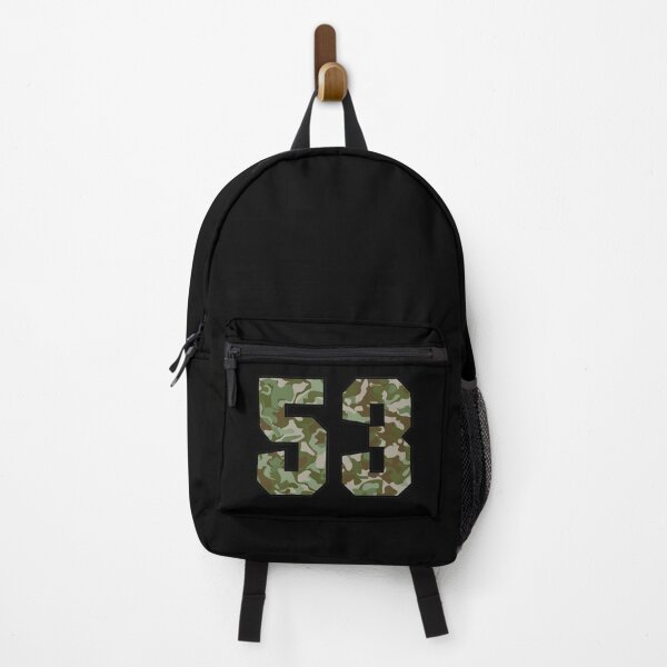 Vista previa del artículo con la obra «Camuflaje del ejército número cincuenta y tres veterano afortunado número 53», diseñado y vendido por Urosek.
