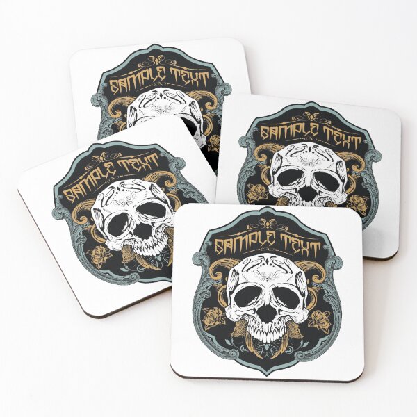 Item preview, Printed Skull Necklace, Skull Shield, emblem, designed and sold by LachenEaton.