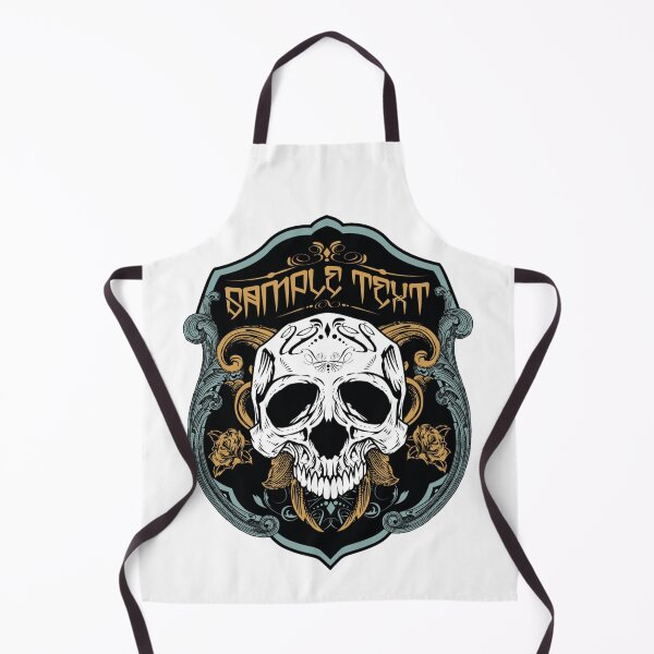 Item preview, Printed Skull Necklace, Skull Shield, emblem, designed and sold by LachenEaton.
