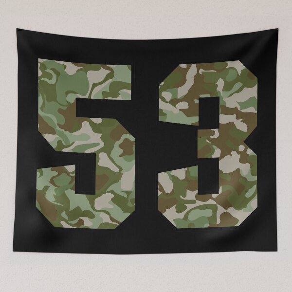 Item preview, Army Camo Number Fifty-three Veteran Lucky Number 53 designed and sold by Urosek.