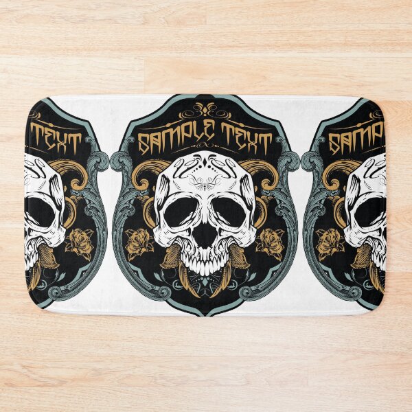 Item preview, Printed Skull Necklace, Skull Shield, emblem, designed and sold by LachenEaton.