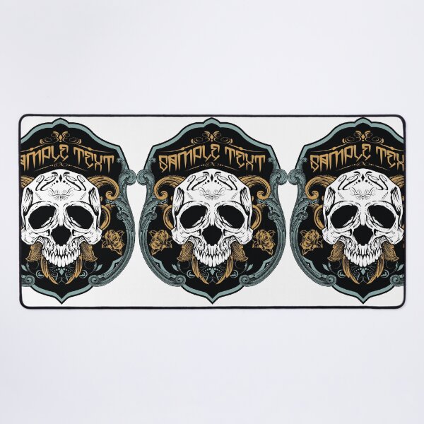 Item preview, Printed Skull Necklace, Skull Shield, emblem, designed and sold by LachenEaton.