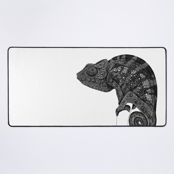 Item preview, Chameleon lizard - ink illustration. designed and sold by LorenDowding.