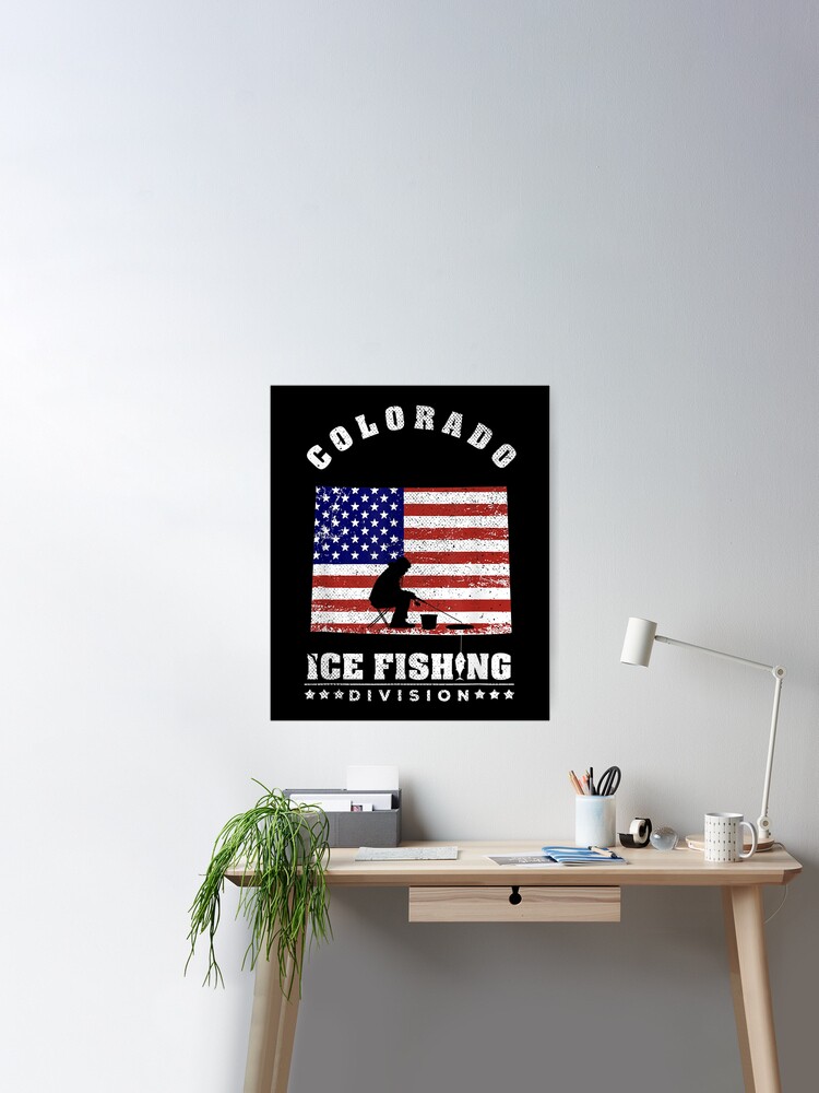 Patriotic North Dakota Ice Fishing Division Ice Fis | Art Board Print